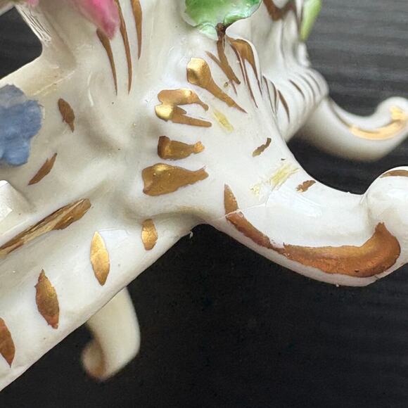 Antique Dresden Carl Thieme Signed Lattice Oval Bowl w/ Porcelain Flowers READ - Picture 9 of 12